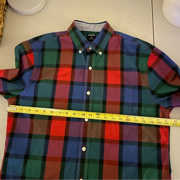 Bonobos Plaid Long Sleeve Button Down Dress Shirt Men’s Size Medium - Picture 4 of 6